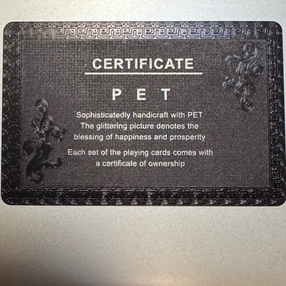 ♥️♣️♦️♠️ LET’S PLAY❗️ BLACK CHECKERED STYLE CARDS WITH GOLD & SILVER ACCENTS❗️ - Picture 4 of 4